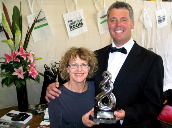 Brigit and Paul van der Kaag of Queenstown celebrate the Chamber of Commerce Small Business Award for Impact.